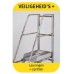 Platformladder met opverende wielen